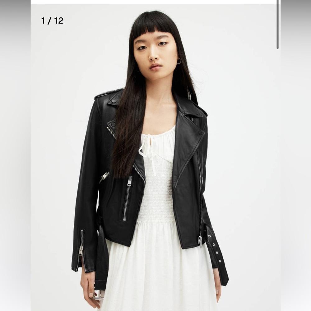 NWT Allsaints balfern leather biker jacket